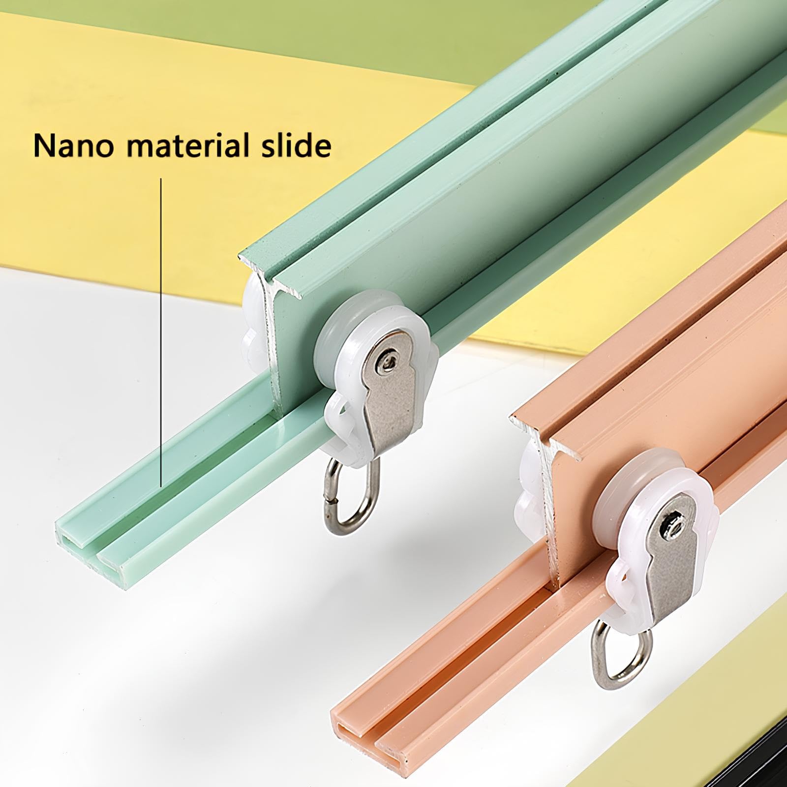 Sistema di binari per tende flessibili – Biegbares Aluminium Gardinenschiene für Erkerfenster und Vorhänge 4m Schwarz – Ideal für Wohnzimmer und Schlafzimmer.
