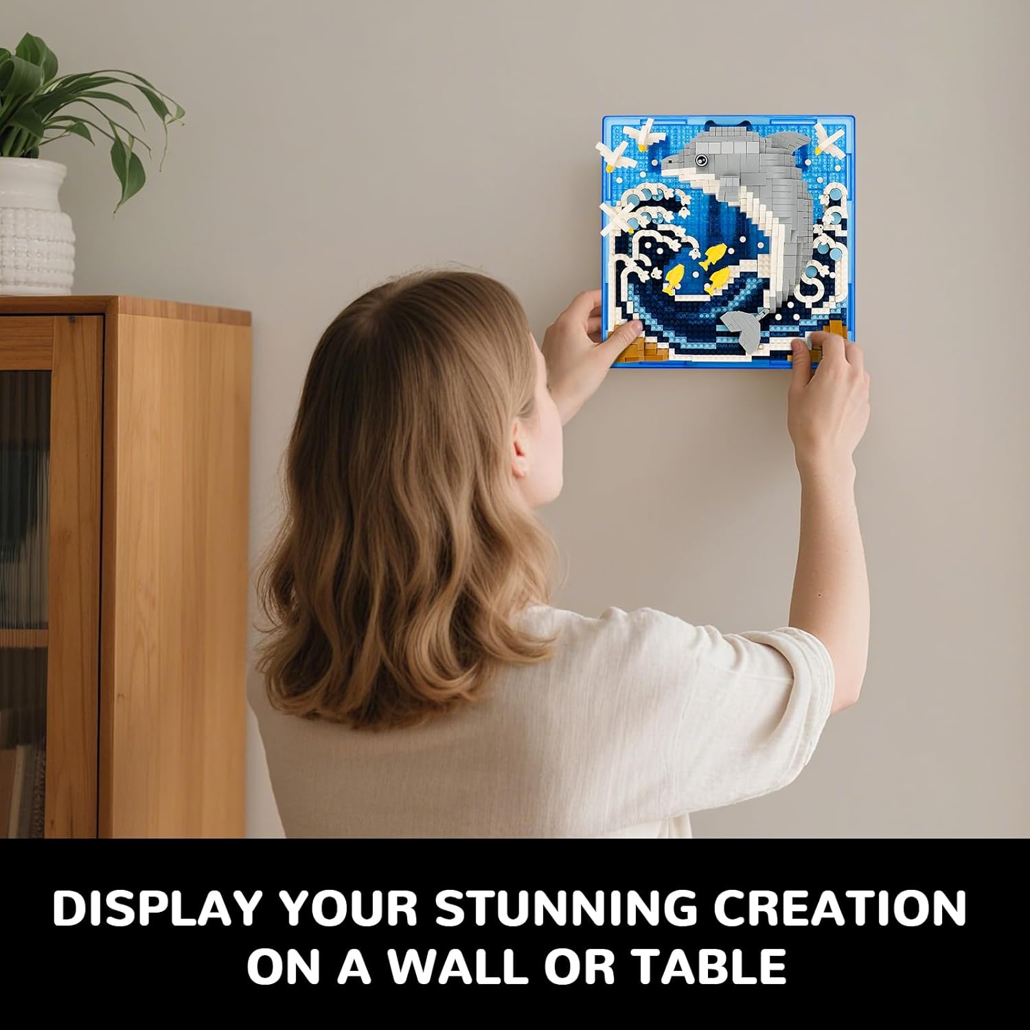 Dolphin Animal 3D Wall Art Micro Mini Building Blocks Set, Unique Home Wall Decor or Table Display, Ideal Gift Toy for Adults & Boys Girls 14+ (1113 PCS) - Image 6