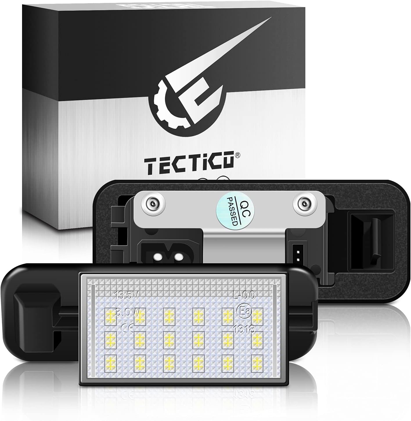 TECTICO LED Rear Number Plate Bulb SMD Bright White Canbus License Plate Lights Compatible with BMW E36 3-Series 318i 318is 318ti 320i 323i 325i 325is 328i 328is M3, 2 Lamps