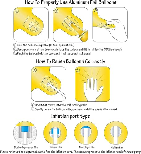 Miniatura 6 de Globos dorados de 40 pulgadas con números grandes para helio, globos de helio de aluminio Mylar para decoración de fiestas de cumpleaños (número 2)