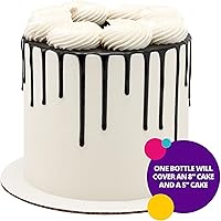 Vista 2 de DecoPac Goteo de pastel, color negro, sabor a vainilla, chocolate mate, 6.35 onzas