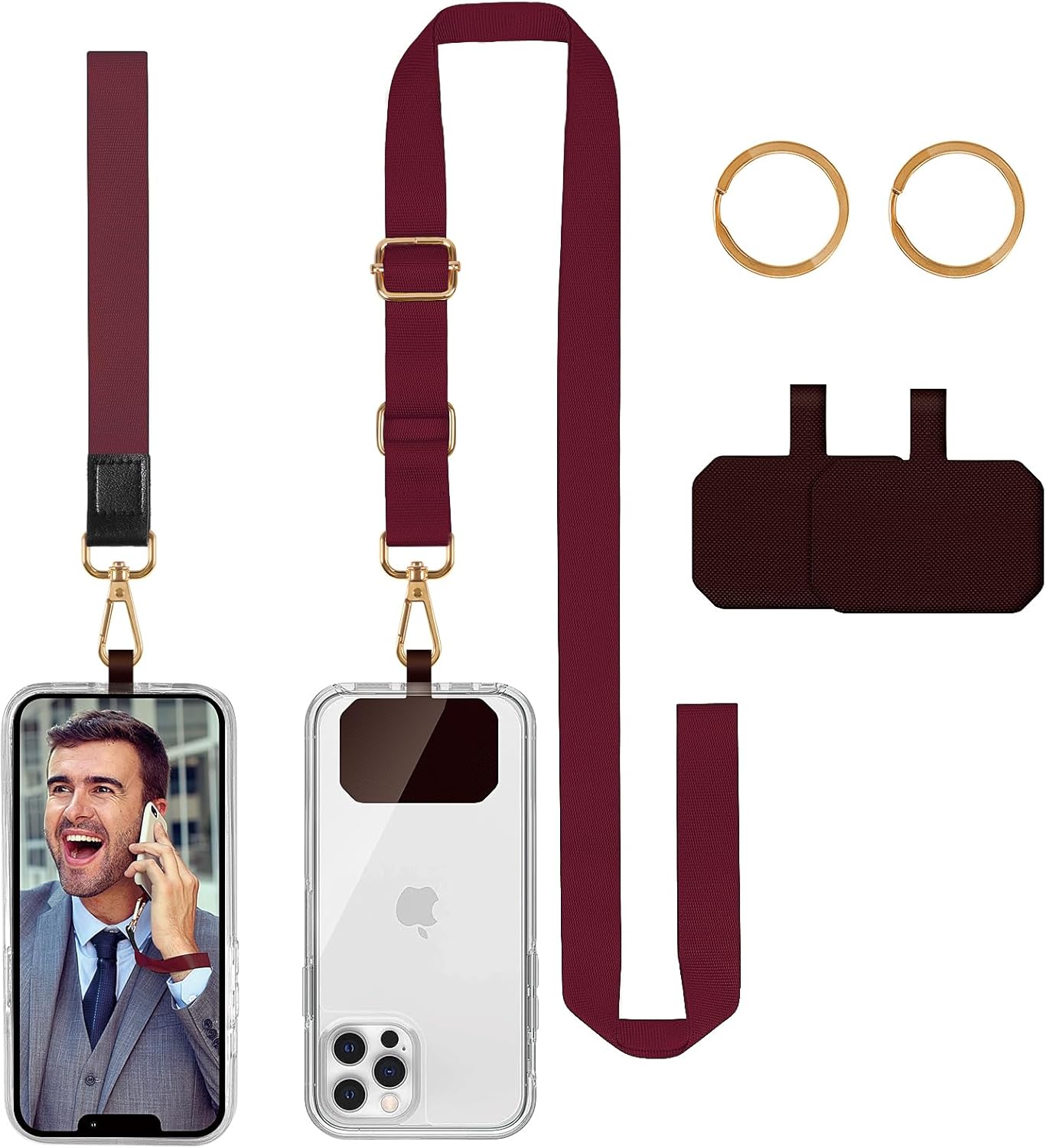 Amazon.com: Zafolia Cell Phone Lanyard, Universal Crossbody Lanyards ...