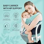 Baby Carrier Hip Seat Waist Stool For Newborn to Toddler with Adjustable Strap, Storage Pocket and Drool Bibs, Comfort Mesh for Baby 4-20 KG (Green)