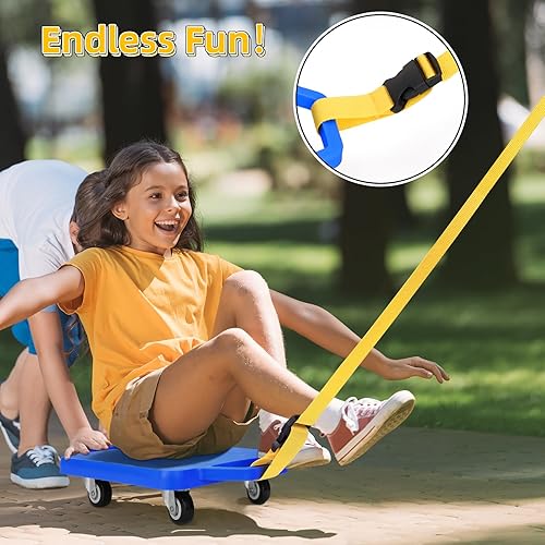 Miniatura 8 de Juego de 4 tablas de patineta deportiva con asas patineta de suelo para niños divertida tabla de patineta con ruedas de plástico que no se marcan