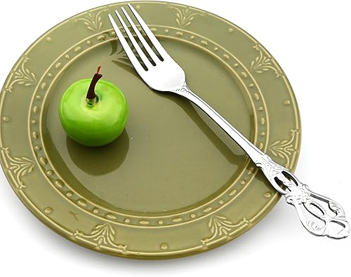 Miniatura 7 de Snplowum Juego de cubiertos de acero inoxidable 180 Vintage Royal de 30 piezas, servicio para 6 (plata)