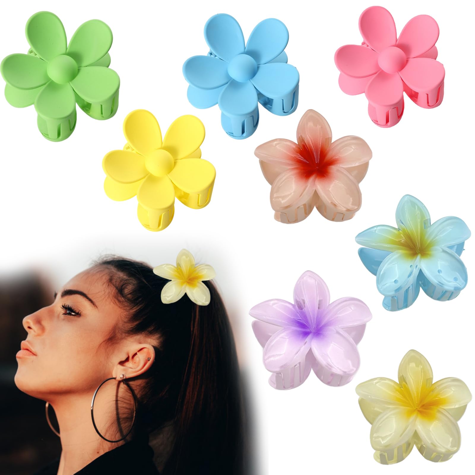 Haarschmuck Set 6 Paar Haarnadeln + 12 Paar Haarseile + 4 Haarkämme – Blumenmuster