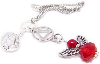 Sobriety Support Gift - Rearview Mirror Charm - Addiction Recovery Gifts - Angel Car Charm - AA Gifts for Women