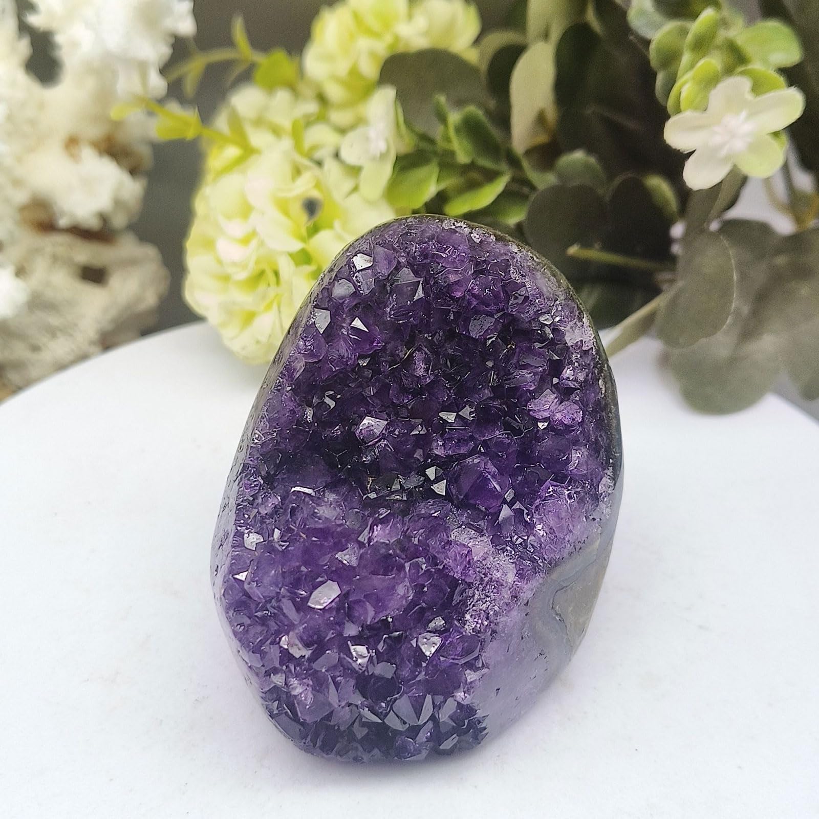 Pietra Naturale a grappoli di Cristallo di Ametista proveniente dall'Uruguay Campioni minerali di Quarzo geode Grezzo Chakra Roccia Forniture per Stregoneria,0.7kg