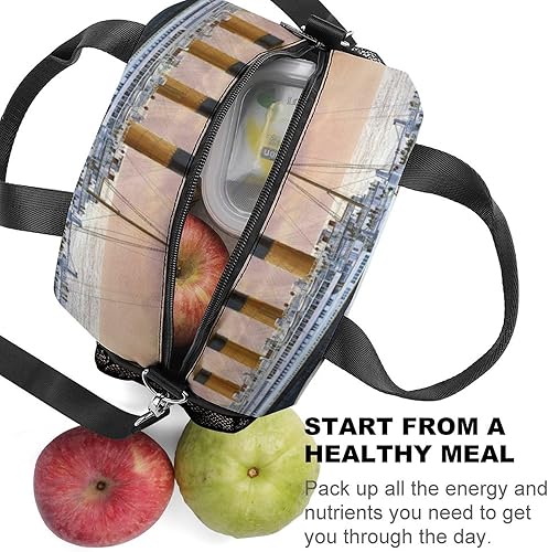 Miniatura 3 de Retro Titanic Famous Old Historic - Bolsa de almuerzo reutilizable con correa para el hombro para hombres y mujeres