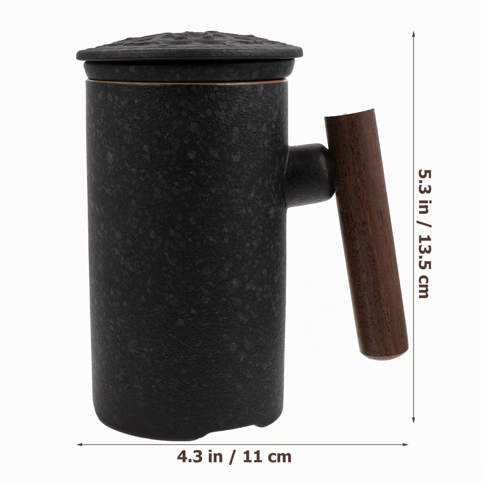 Tasse à Thé 300 Ml en Céramique avec Filtre et Couvercle Maison Bureau, pour Infusion Quotidienne Thé