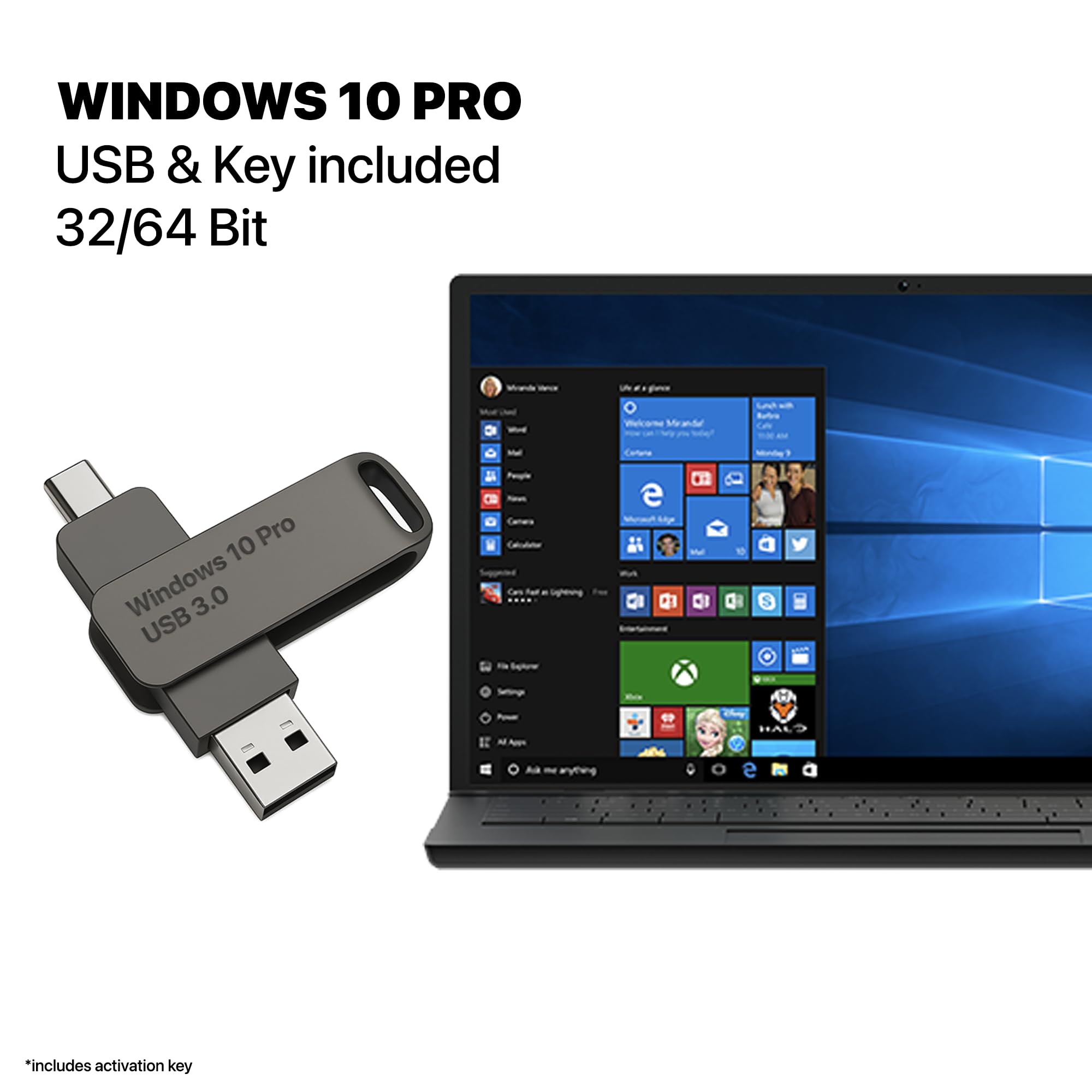 Amazon.co.jp: Windows 10 Pro用の起動可能なUSB Type C + A