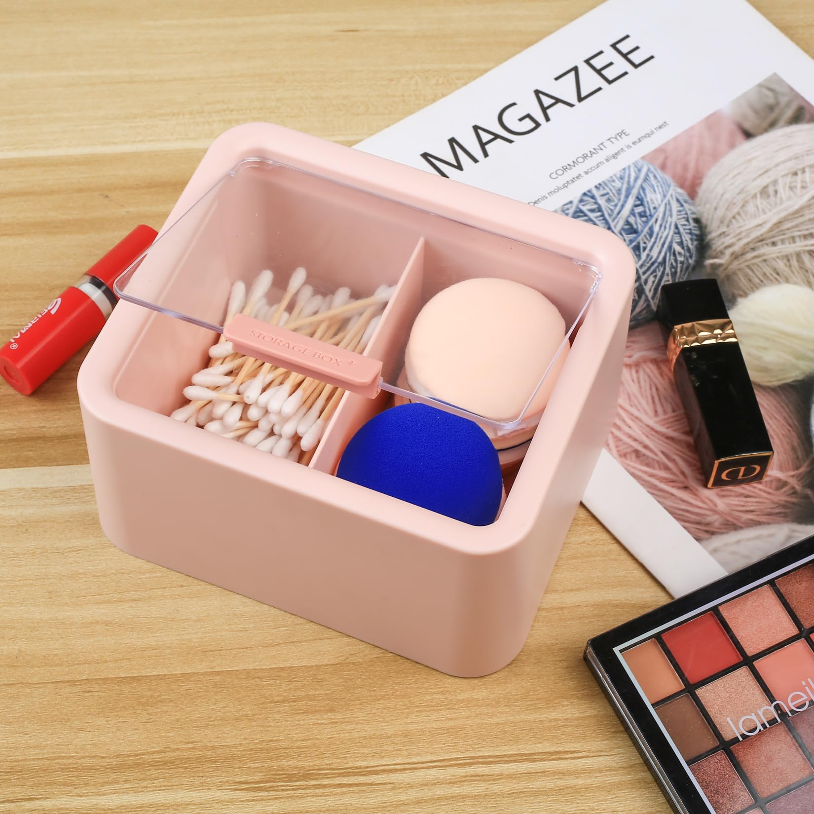 4 Stück Wattestäbchen-Spender Aus Acryl – Transparente Aufbewahrungsbox Für Kosmetik, Badezimmer & Schreibtisch