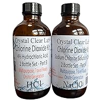 Vista 6 de Crystal Clear Lab Kit de dióxido de cloro Ácido clorhídrico 4-5% (HCl): solución de sodio (8 onzas) conjunto de líquidos