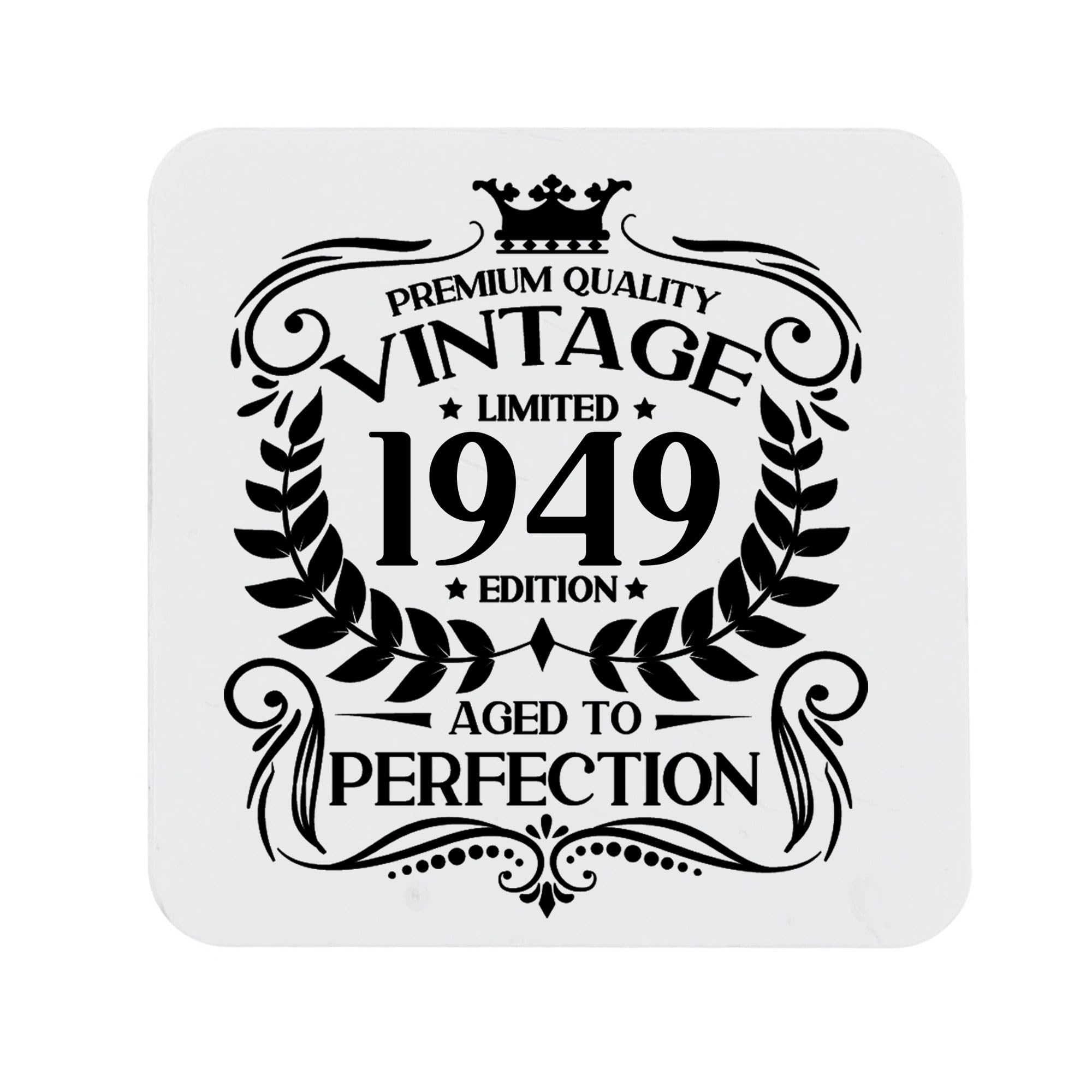 80th Birthday Gift for Men Vintage 1946 Aged to Perfection Engraved Slate Coaster Present for 80 Year Old Etched Natural Slate Placemat (Round Slate) — view 66