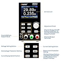 Vista 5 de OWON SPE3051 Fuente de alimentación programable de laboratorio (0-30V 0-5A), fuente de alimentación CC de banco de 150 W con pantalla LCD de 2.8