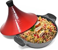 Joeji's Kitchen Marokkói Tagine Edény 28 cm - Tapadásmentes Alumínium Főzőedény Fedővel, 4,5L, Indukciós Tűzhelyre, Mosogatógépben Mosható 9