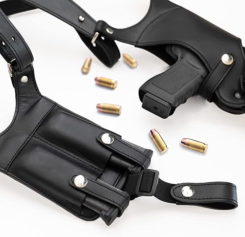 Miniatura 6 de Cardini - Funda de hombro de cuero para Glock 1911, funda de hombro Glock 19, funda de hombro para Glock 17, funda de hombro para pistola 1911, para