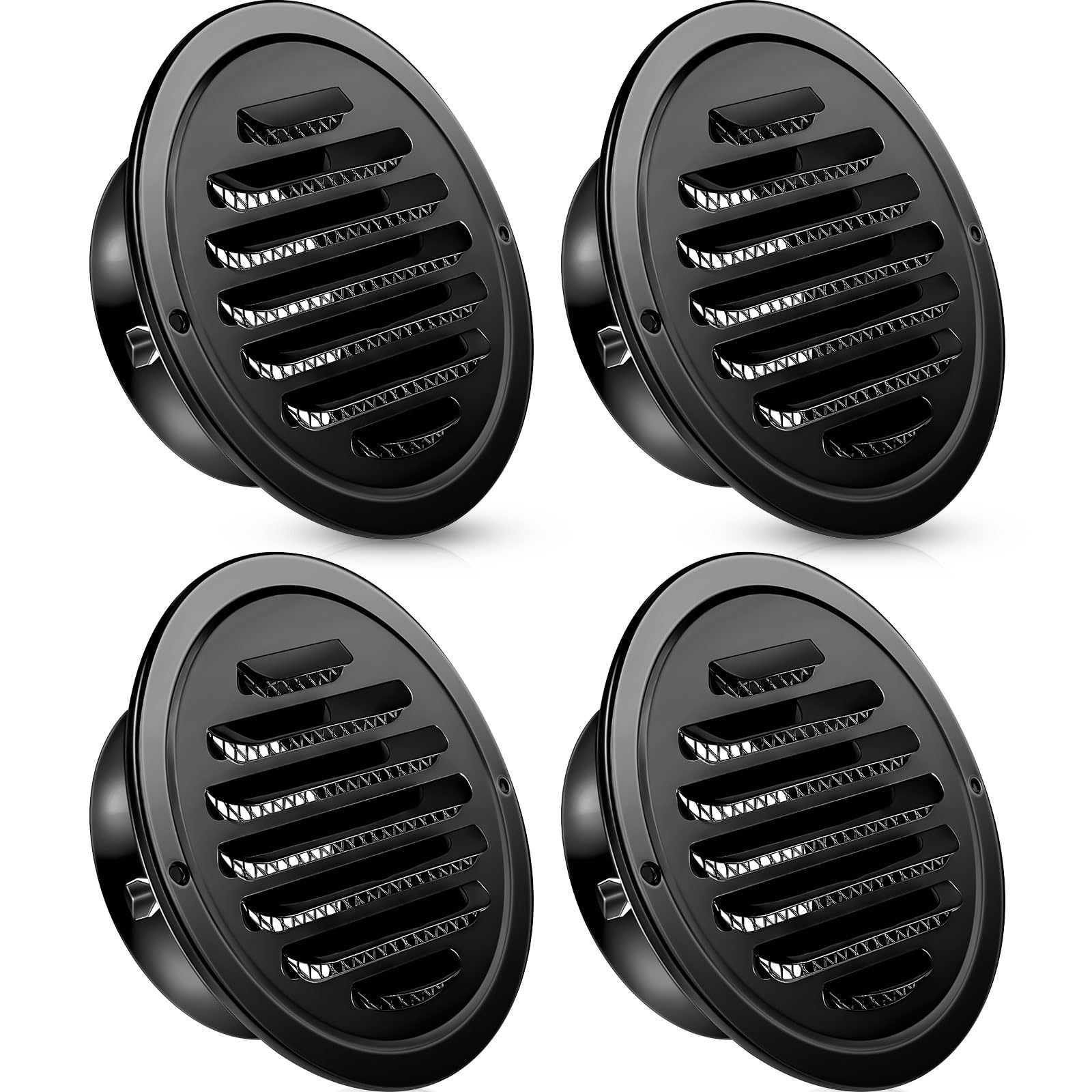 Grille d'aération ronde 15,2 cm inox pour ventilation extérieure