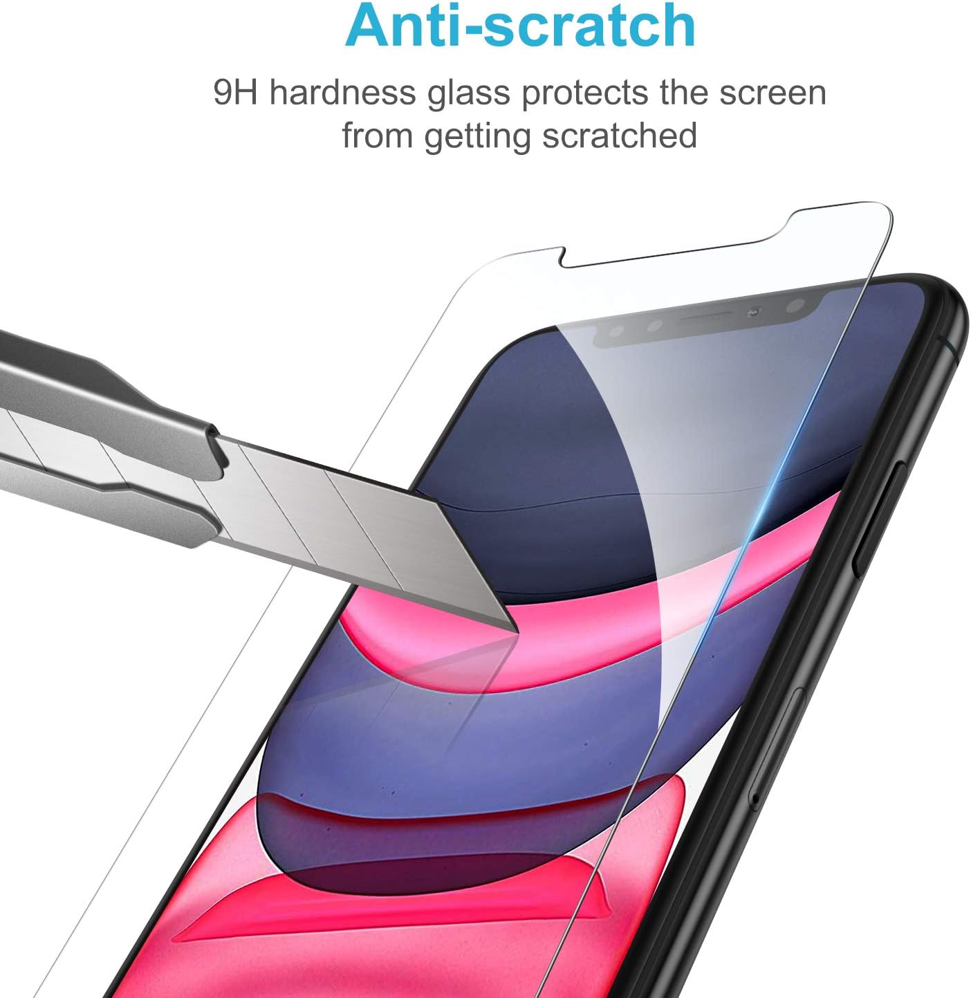 [5 Pack] iPhone 11 Pro Max iPhone XS Max Screen Protector, VACNITE Screen Protector Tempered Glass for iPhone 11 Pro Max iPhone XS Max with Alignment Tray [Case Friendly] [Anti-Scratch] [Bubble-Free]