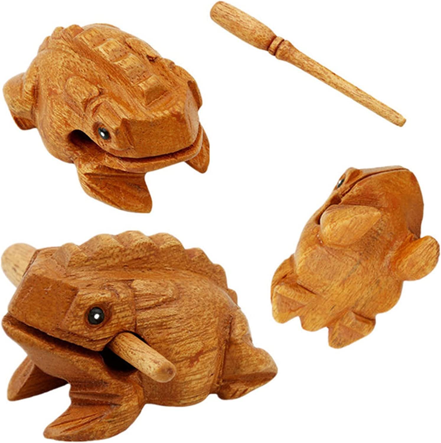 木製カエルデザイン玩具 Amazon.co.jp: ギロカエルミニ木製鳴き声カエルギロ木製鳴き声カエル