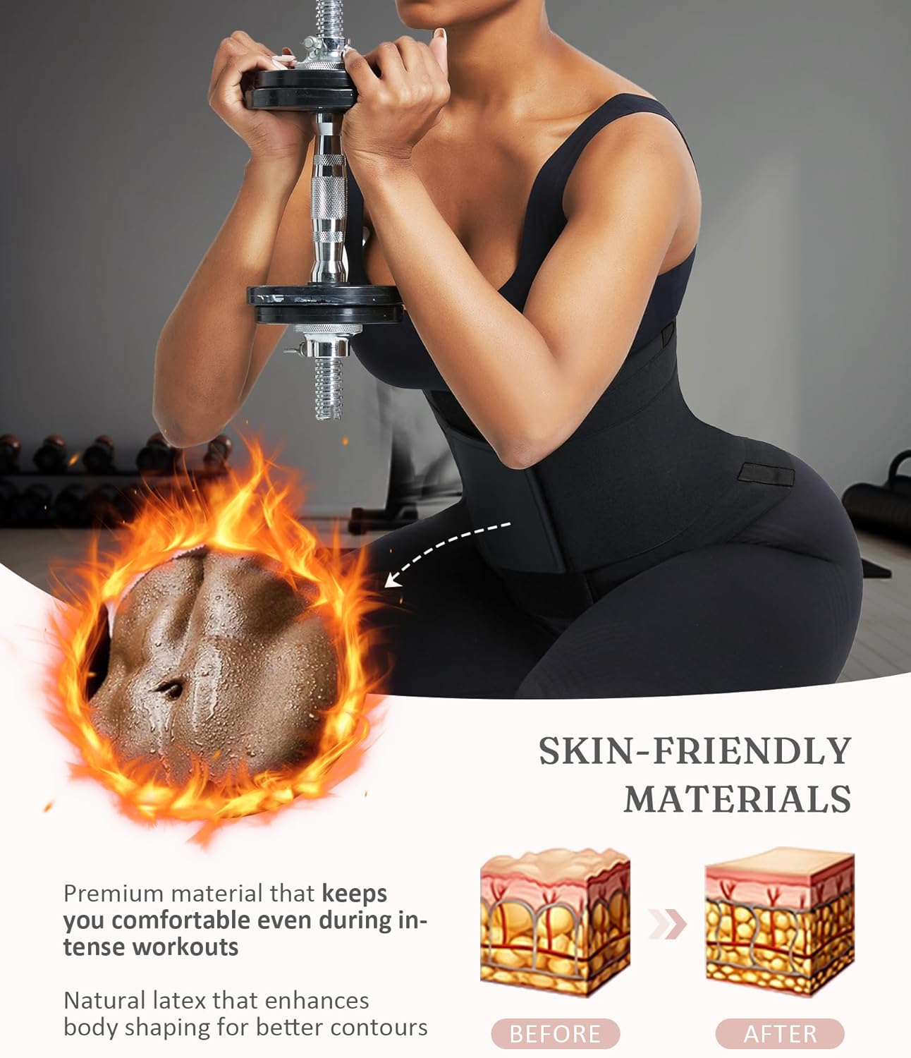 FeelinGirl Waist Trainer Workout Waist Cincher Trimmer Belt Tummy Control Body Shaper Triple Wrap Women and Men - Image 3