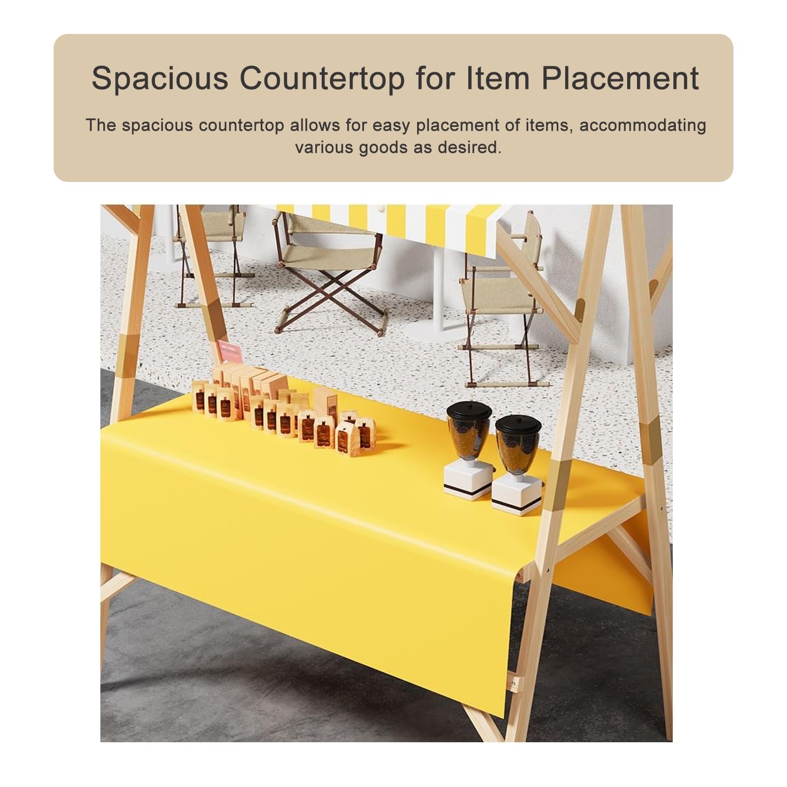 Questo Carrello per Alimenti con tettoia - 150 cm, Stand da Mercato su Ruote, Perfetto per Giocattoli, Artigianato, Fiori e pasti Caldi - Rosso, Versatile per Esterni
