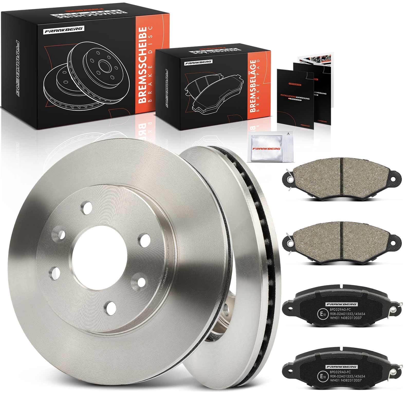 Frankberg 2 disques de frein + 4 plaquettes de frein avant 425205,