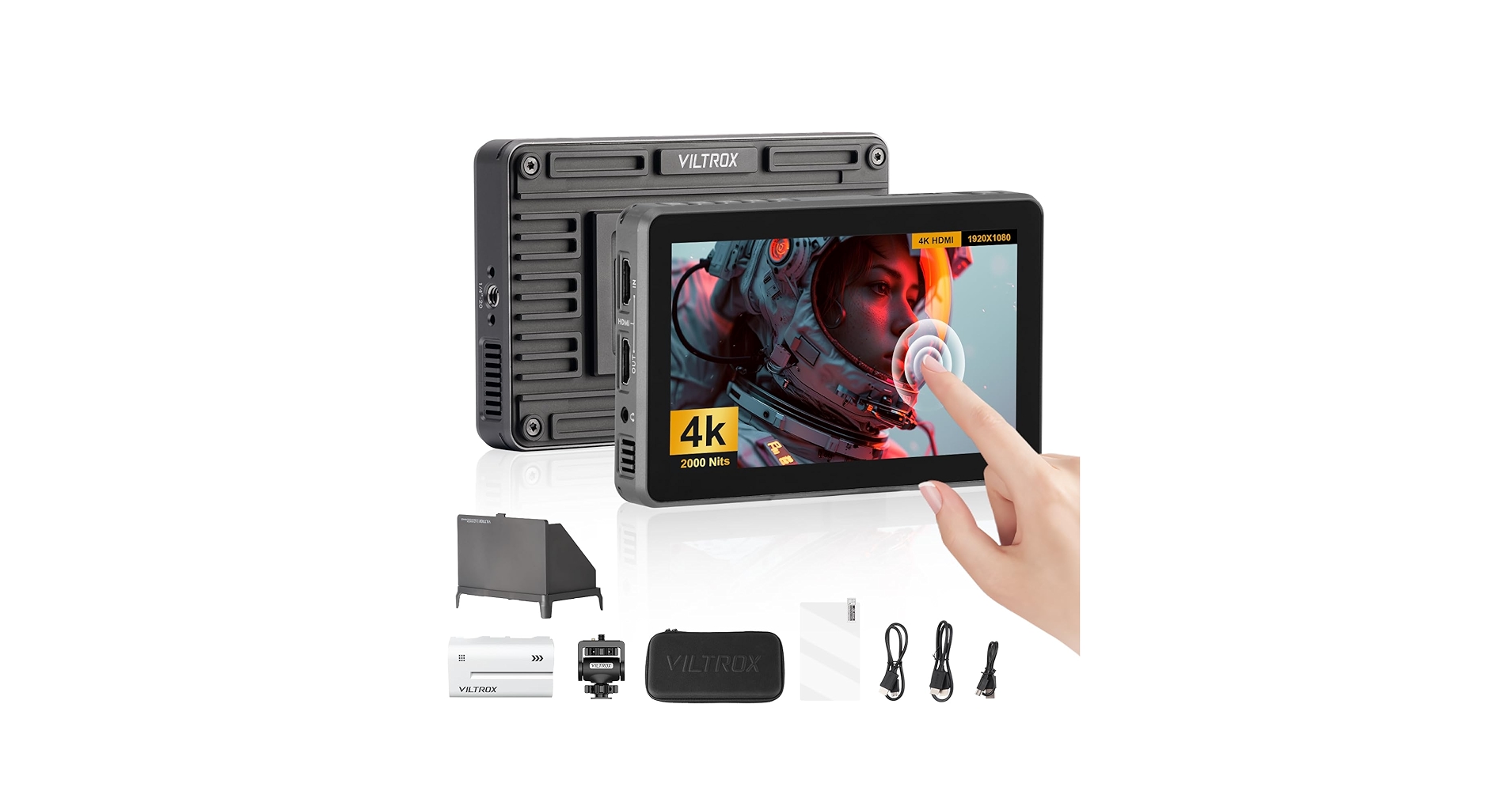 VILTROX DC-X2 外部モニター Amazon.com: VILTROX DC-X2 Touchscreen Full HD IPS Camera Monitor