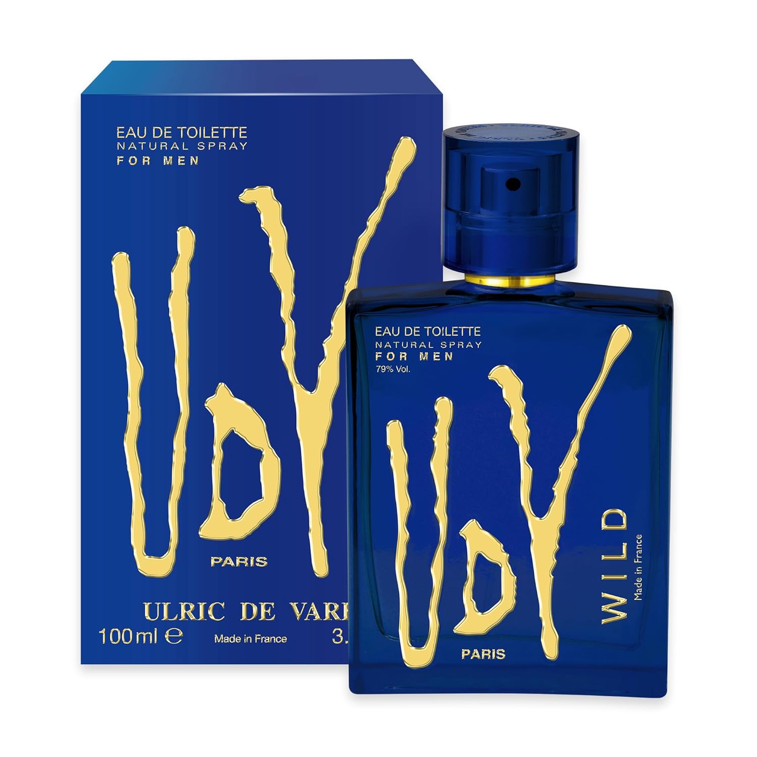 Ulric De Varens Wild Eau De Toilette for Men - Young, Energetic, and Confident- Bold and Fearless Notes of Rosemary, Elemi, Patchouli, and Sandalwood-Make an Unforgettable Impression - 3.4 Fl Oz