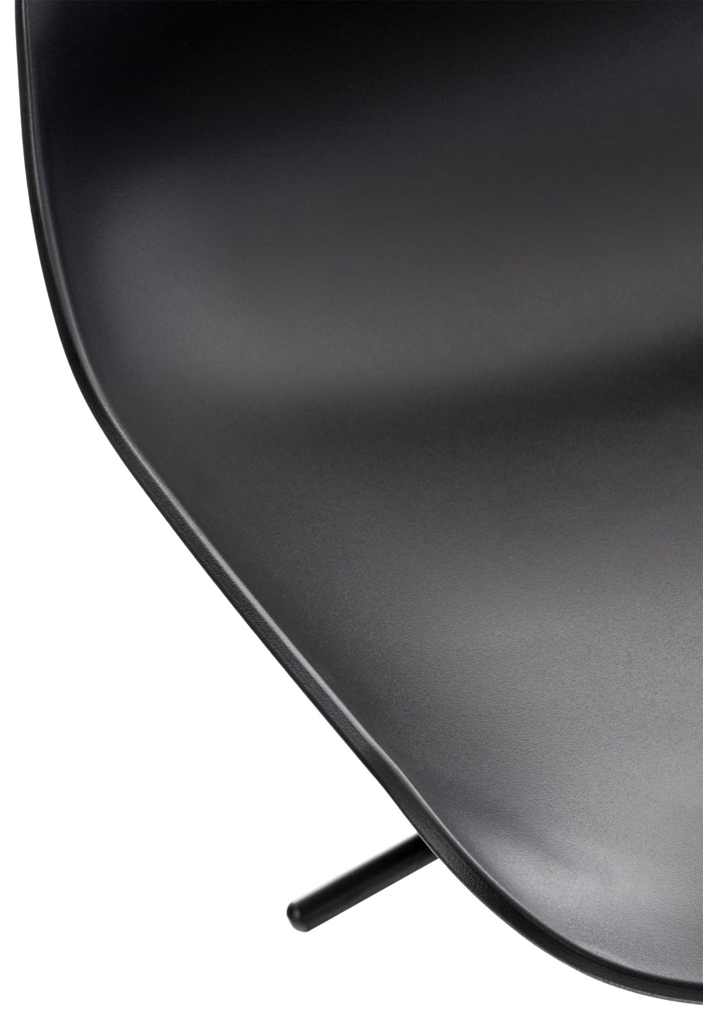 CLP Sgabello Alto Bar Aveiro In Polipropilene I Sgabello Cucina Girevole A 360° Dal Design Moderno I Sedia Penisola Regolabile 57-78 CM, Colore:nero