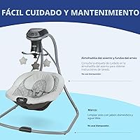 Vista 7 de Graco Simple Sway - Columpio para bebé, balanceo de lado a lado, columpio infantil con 6 velocidades, vibración, Abbington