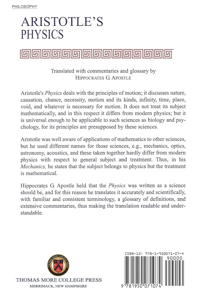 Aristotle's Physics : Aristotle, Apostle, Hippocrates G
