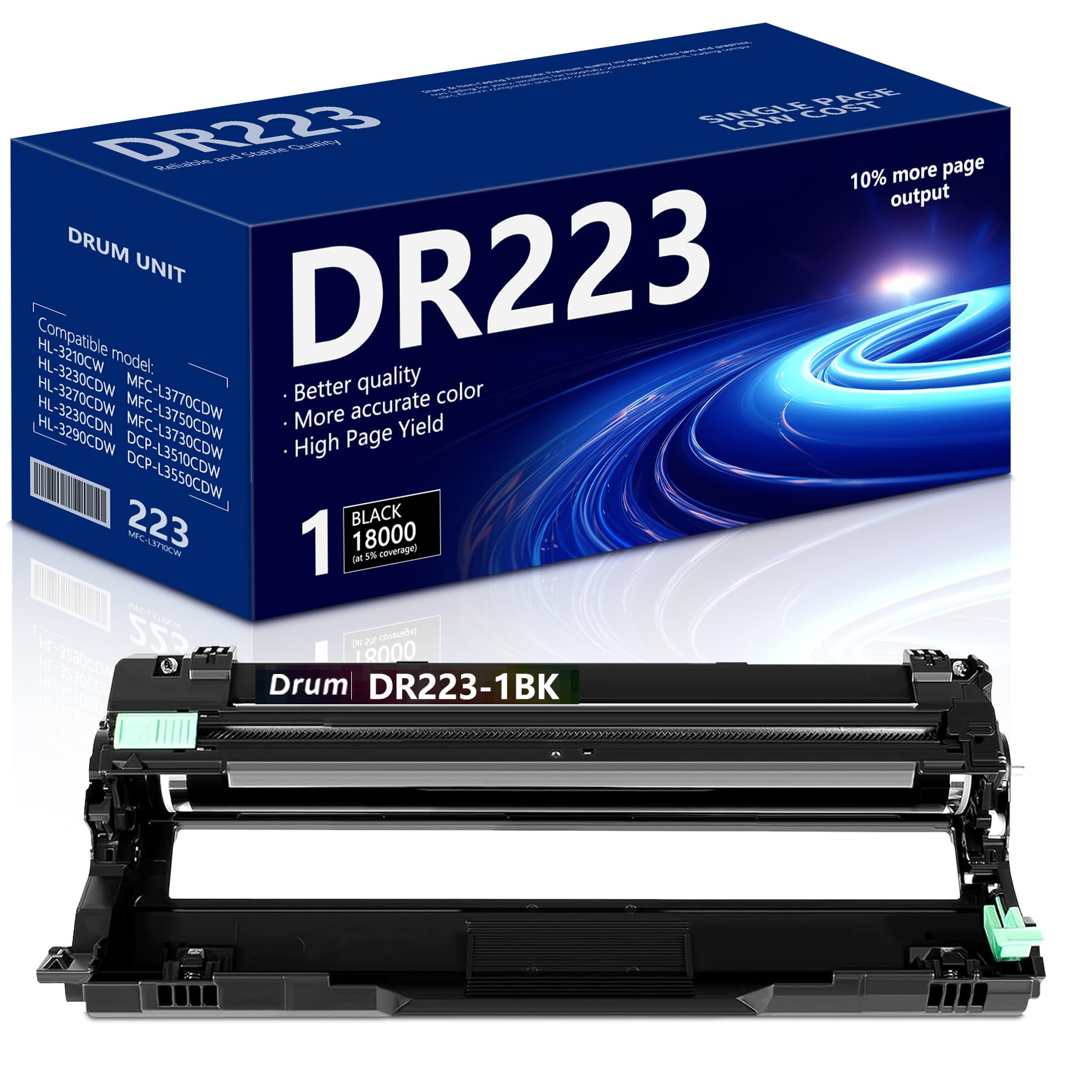 DR223CL DR-223CL Drum Unit 1-Black High Yield Replacement for Brother DR223CL Drum Unit MFC-L3770CDW MFC-L3710CW HL-3210CW HL-3230CDW HL-3270CDW HL-