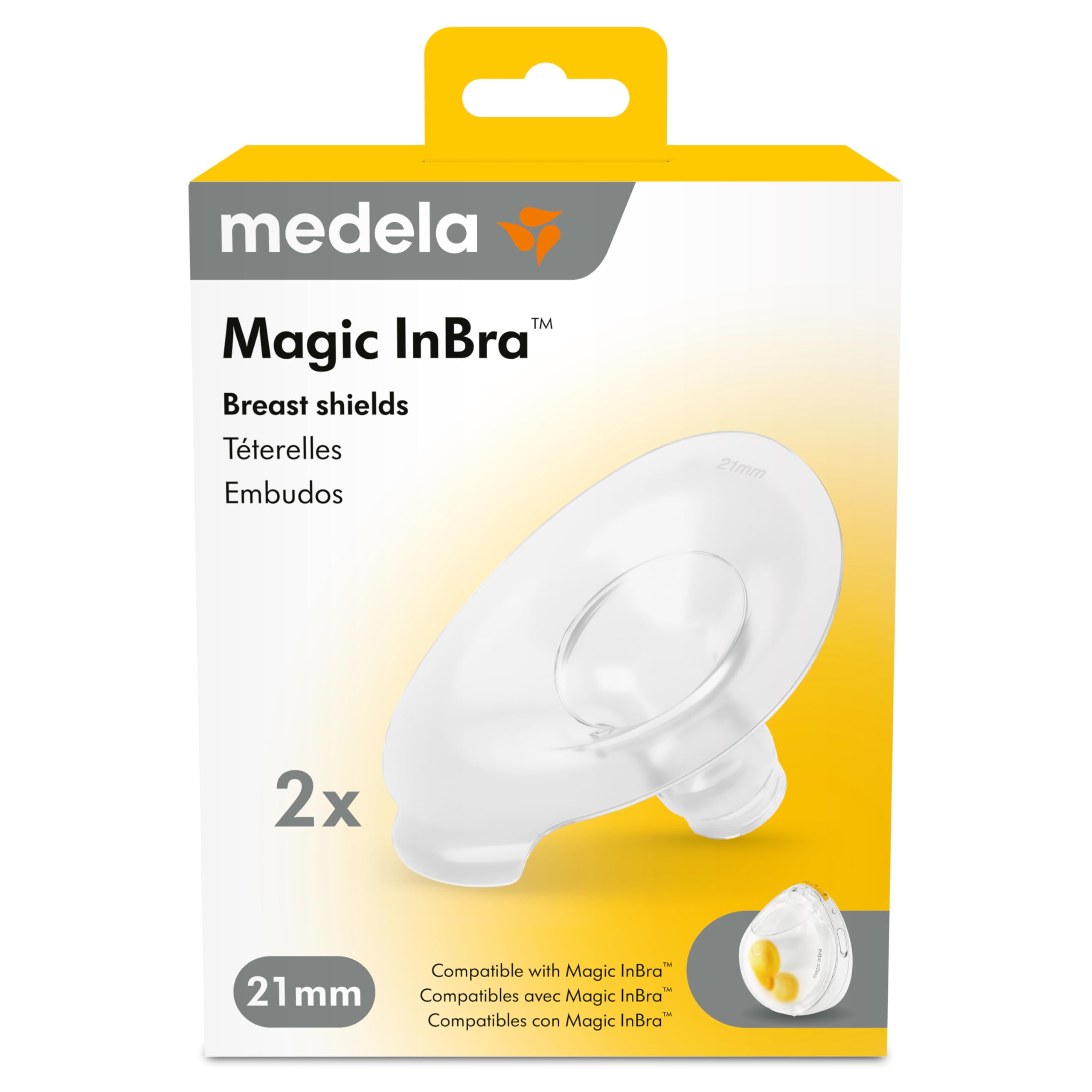 Medela Magic InBra Breast Shields 21mm (M)