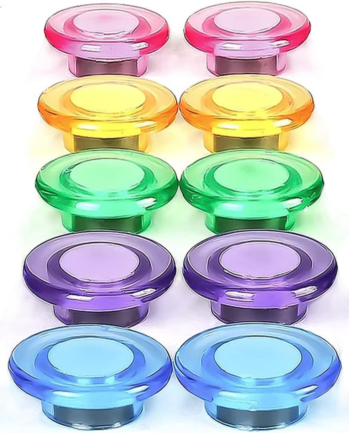 Amazon Brand - Umi 2 Pack 40mm Semi Transparent Multicolor Round White Board Magnets, Notice Board/Planning Magnets Button for Home and Office Use 10pc-image-5