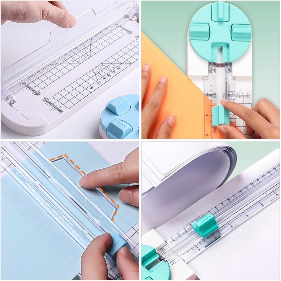 2pcs 4 in 1 Paper Trimmer Cutter for Scrapbooking