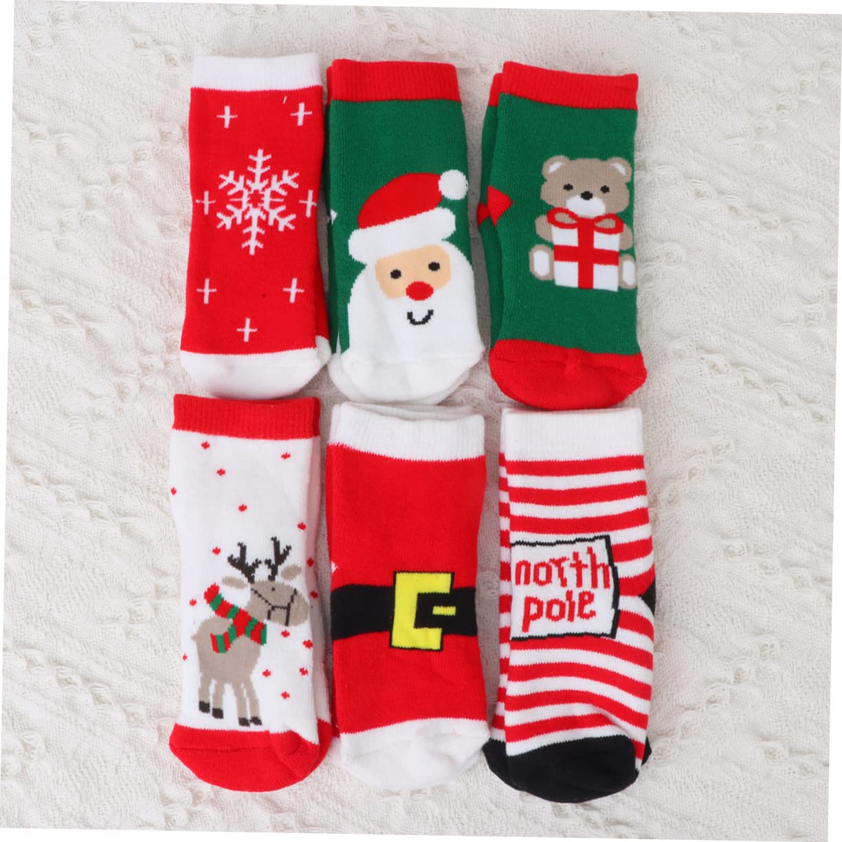 Kisangel 12 Paare Weihnachtsfeier Baby- für Jungen Weihnachts- -Socke Weihnachtsmotiv für Gemeinde Weihnachten Kind