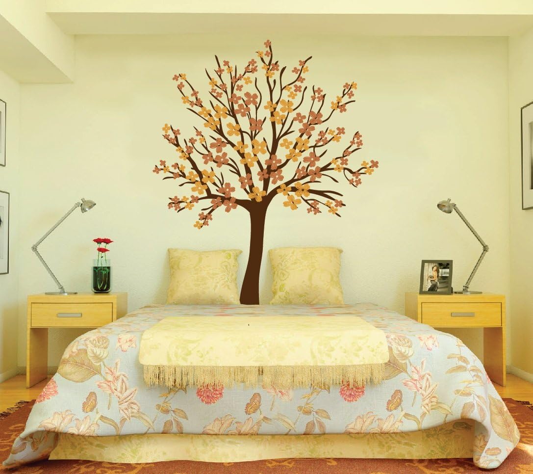 Innovative Stencils Large Wall Tree Nursery Decal Dogwood Magnolia Cherry Blossom Flowers #1116 (8 Feet Tall)