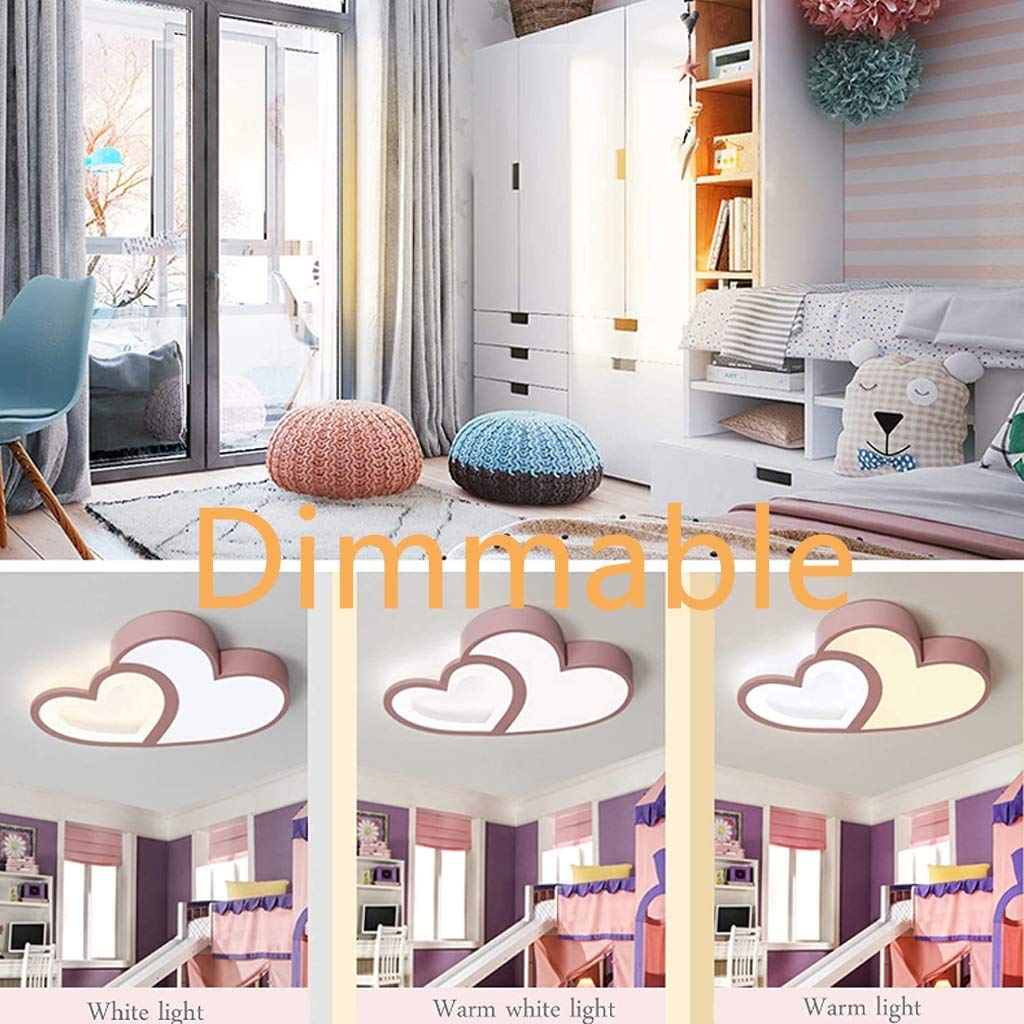 LED Plafondlamp Kinderkamer Lamp Dimbaar Meisjes Jongens Slaapkamer Acryl Deco Plafondlamp met Afstandsbediening, Cloud Design Plafondarmatuur voor Woonkamer Badkamer Eetkamer (Wit 50cm
