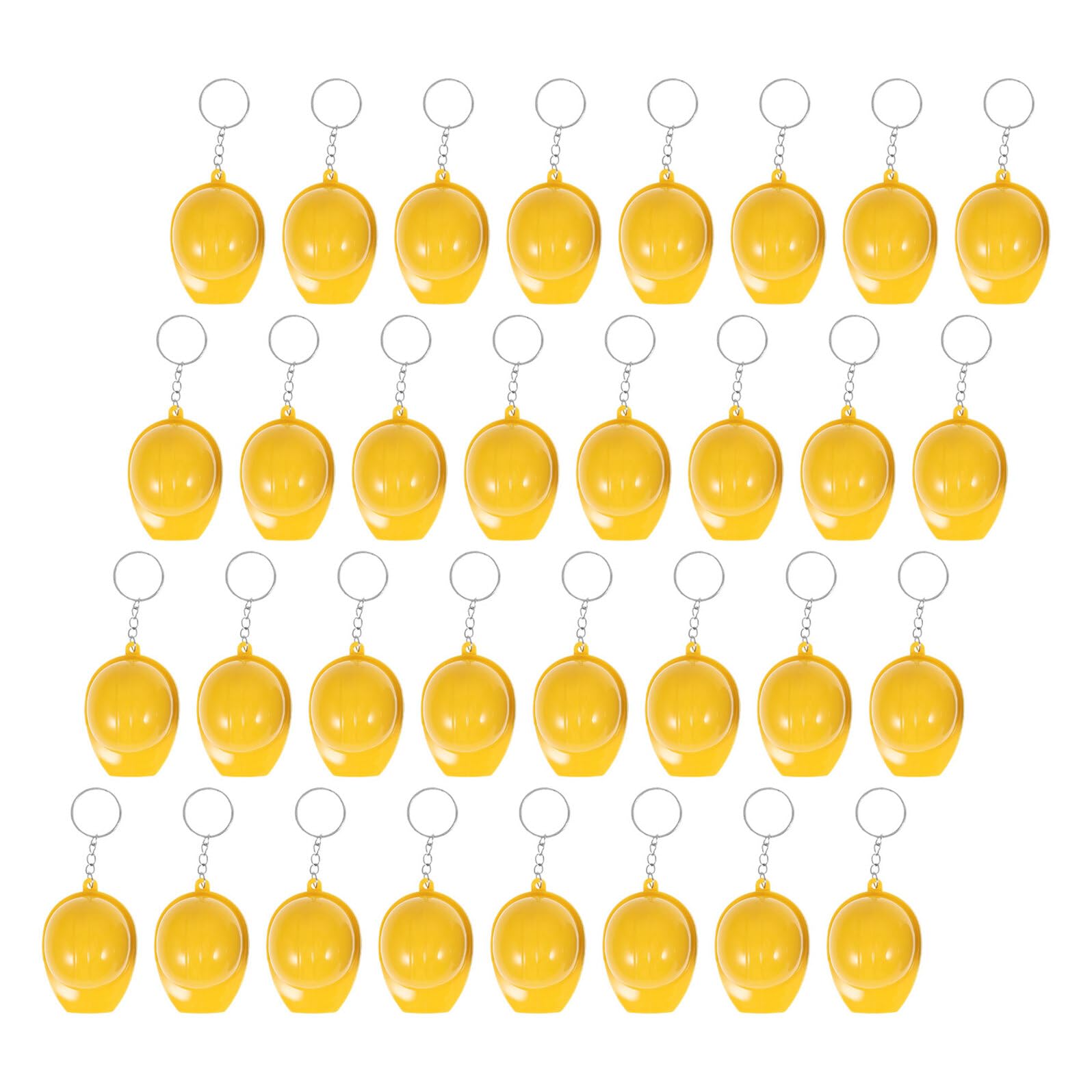 Porte-clés mini casque de chantier jaune comme cadeau de fête thème construction