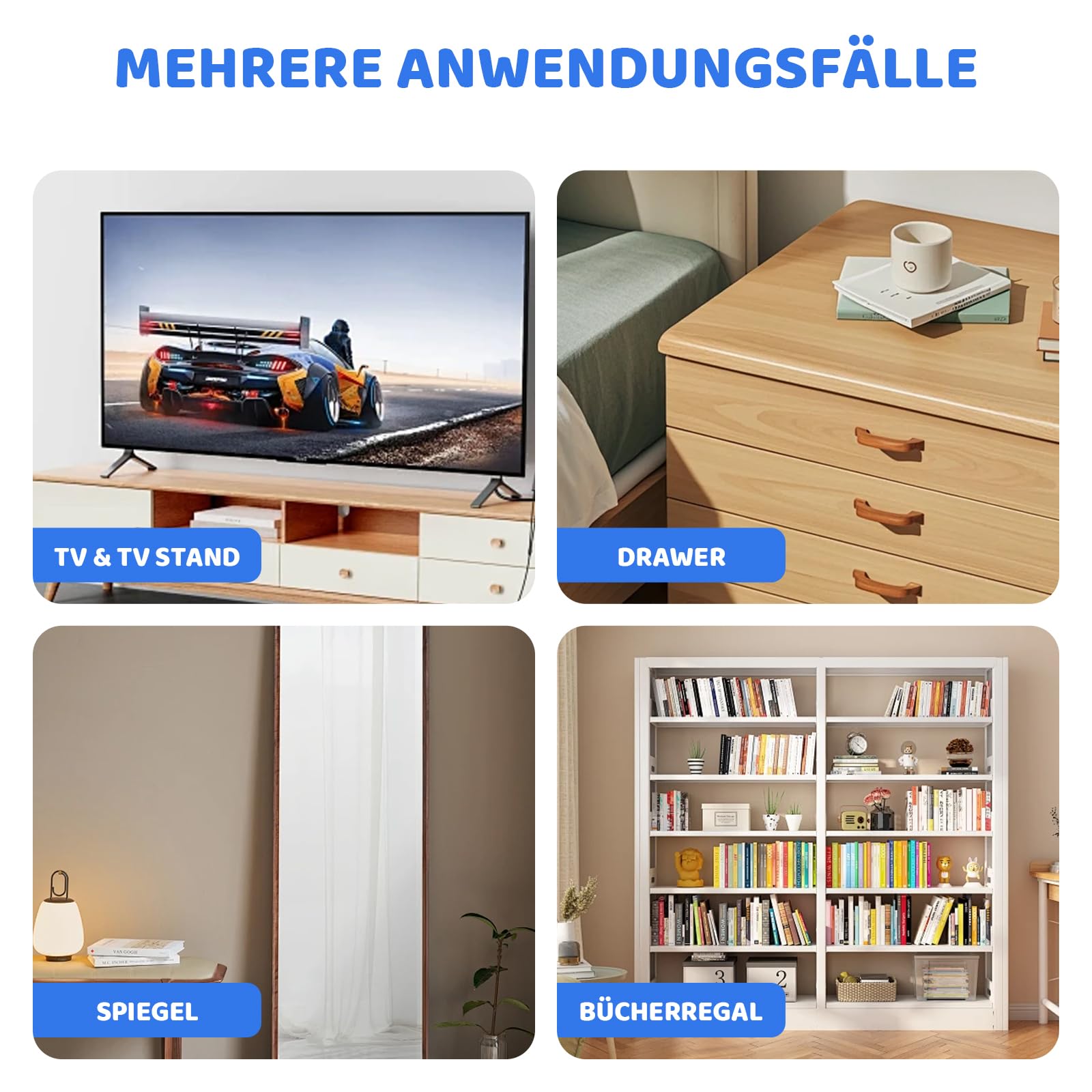 1 Set Kippsicherung MöBel, Herdschutzgitter Kinder, Kippsicherung Schrank, Baby Sicherung, Kippsicherung FüR Fernseher, Einstellbar Fernseher Kipp Sicherung FüR Kinder- Und Babyschutz, Kein Bohren