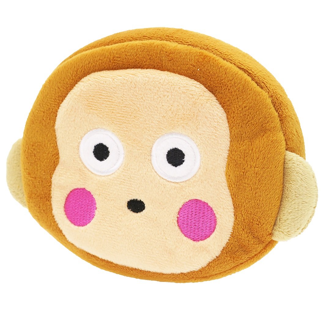 Amazon.co.jp: おさるのもんきち[コスメポーチ]ぬいぐるみフェイス