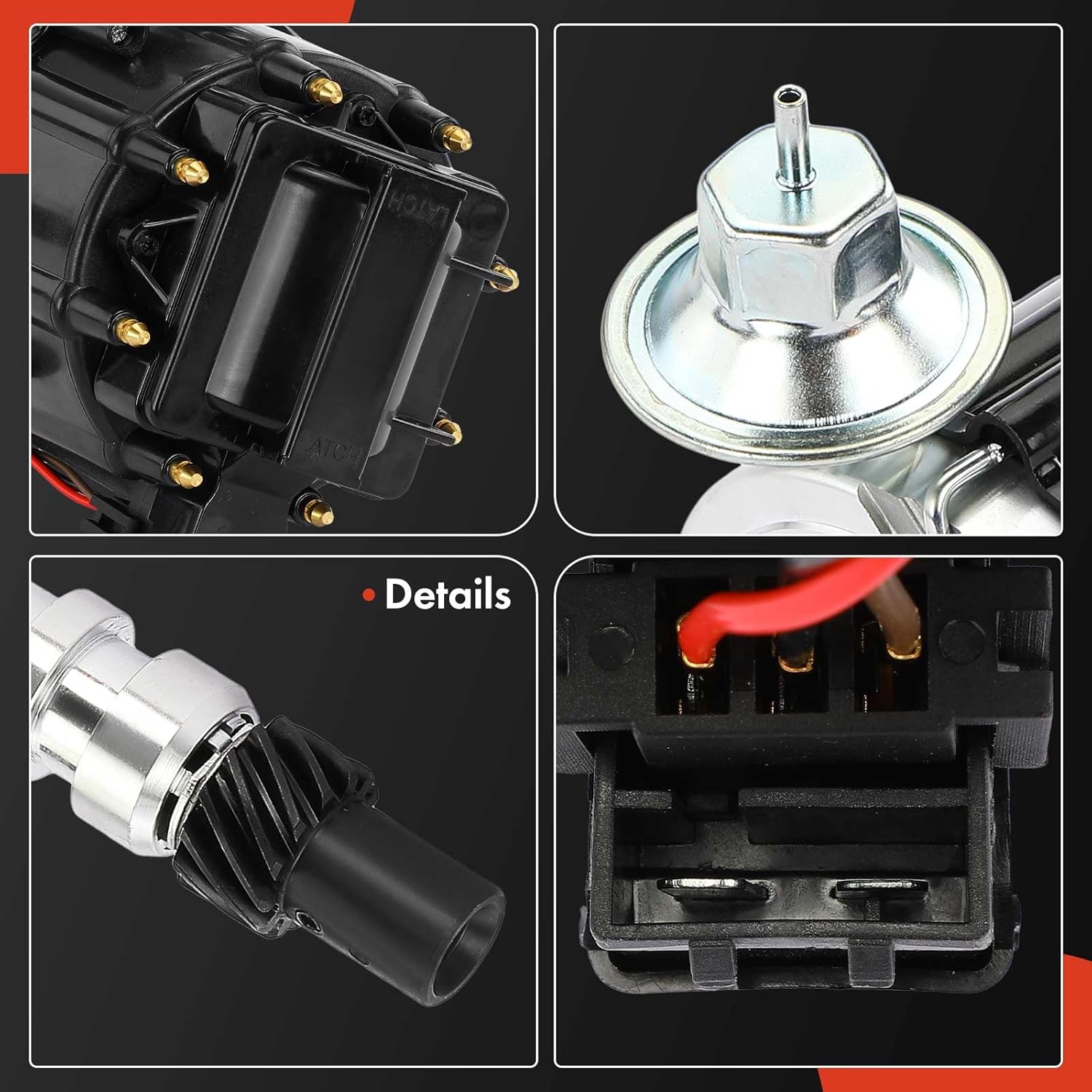 A-Premium Ignition Distributor with Cap and Rotor Compatible with Buick Regal, Century, Skylark & GMC B6000, Brigadier, C15, C15 Suburban, C2500, C35, G1500, G2500, Jimmy, K25, P3500, R3500, V3500