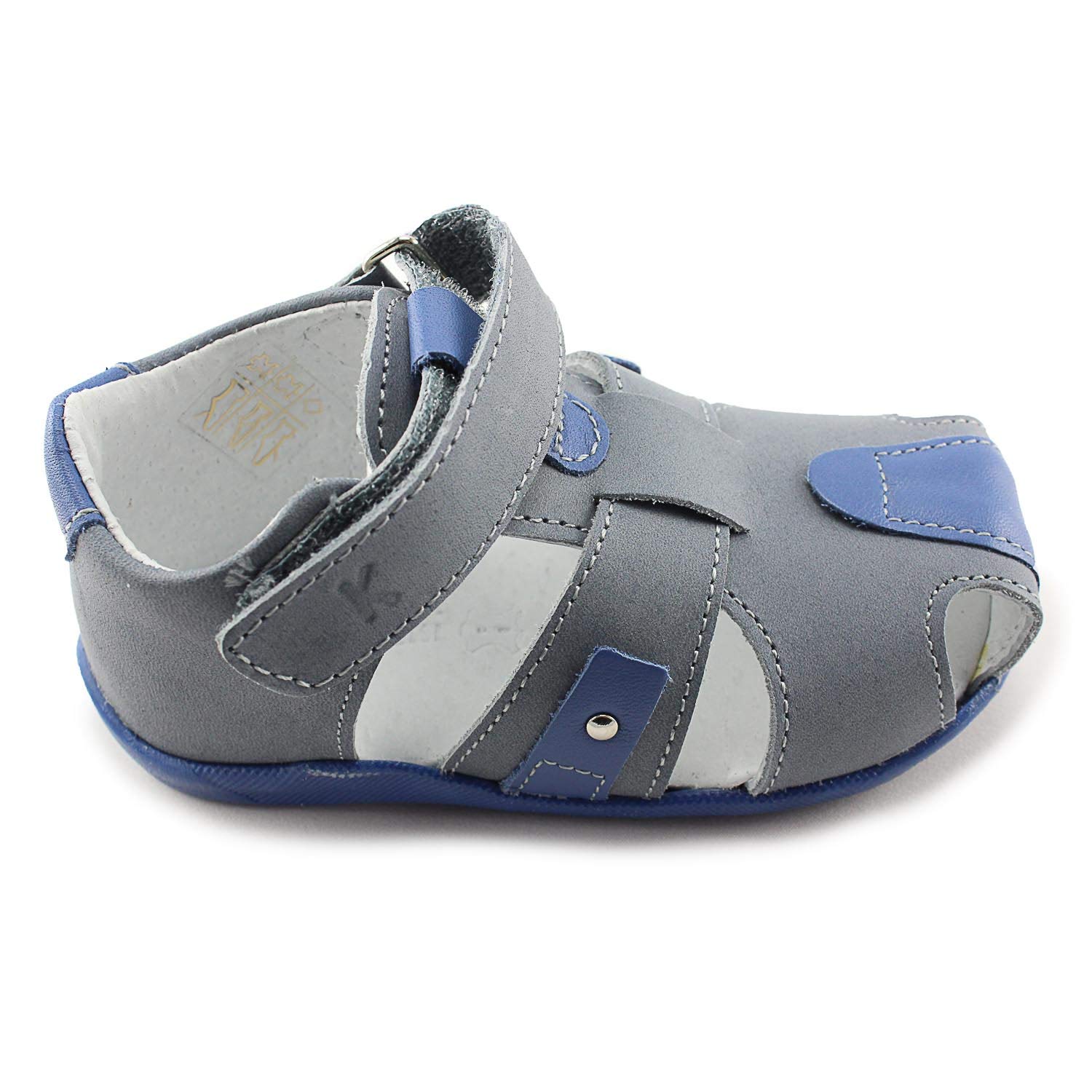 Kornecki Boys Closed Toe Leather Sandals with Arch, Ankle and Orthopedic Support 03143 N Popiel S EU 18/US 2.5-3.5 Infant