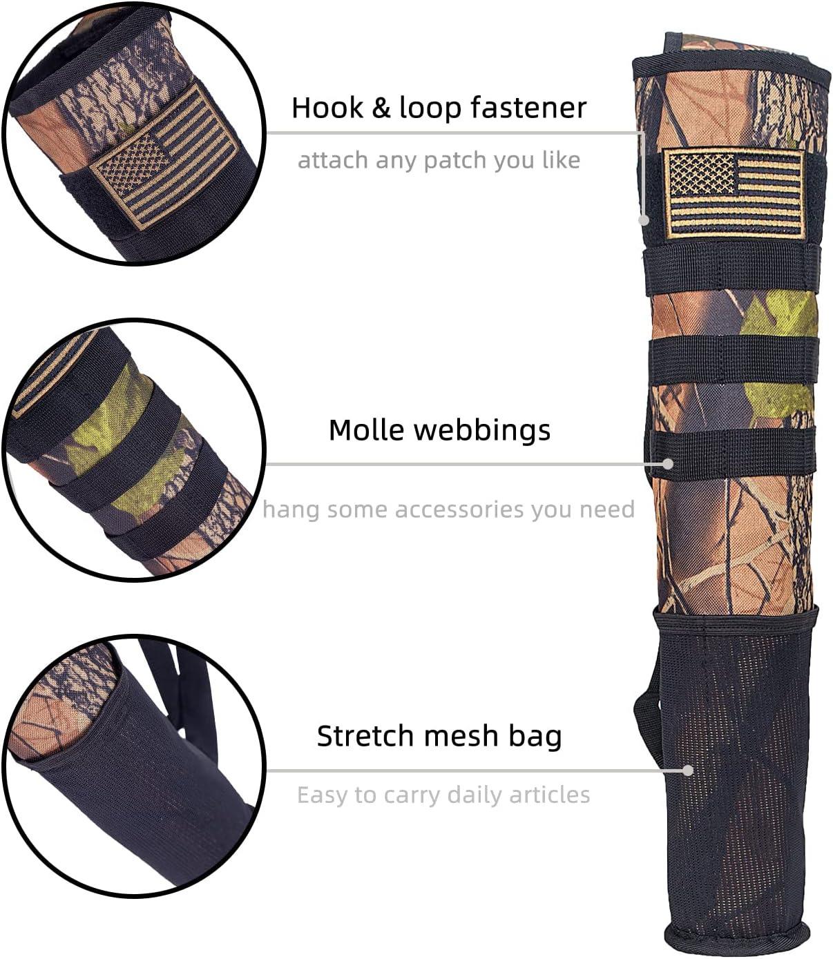 RZAHUAHU Archery Arrow Quiver for Arrows Holder Adjustable Hip and Back Bow Hunting and Target Practicing Accessories with Molle Tactical System for Kids and Adults Shooting Storage Arrow Bags : Sports & Outdoors