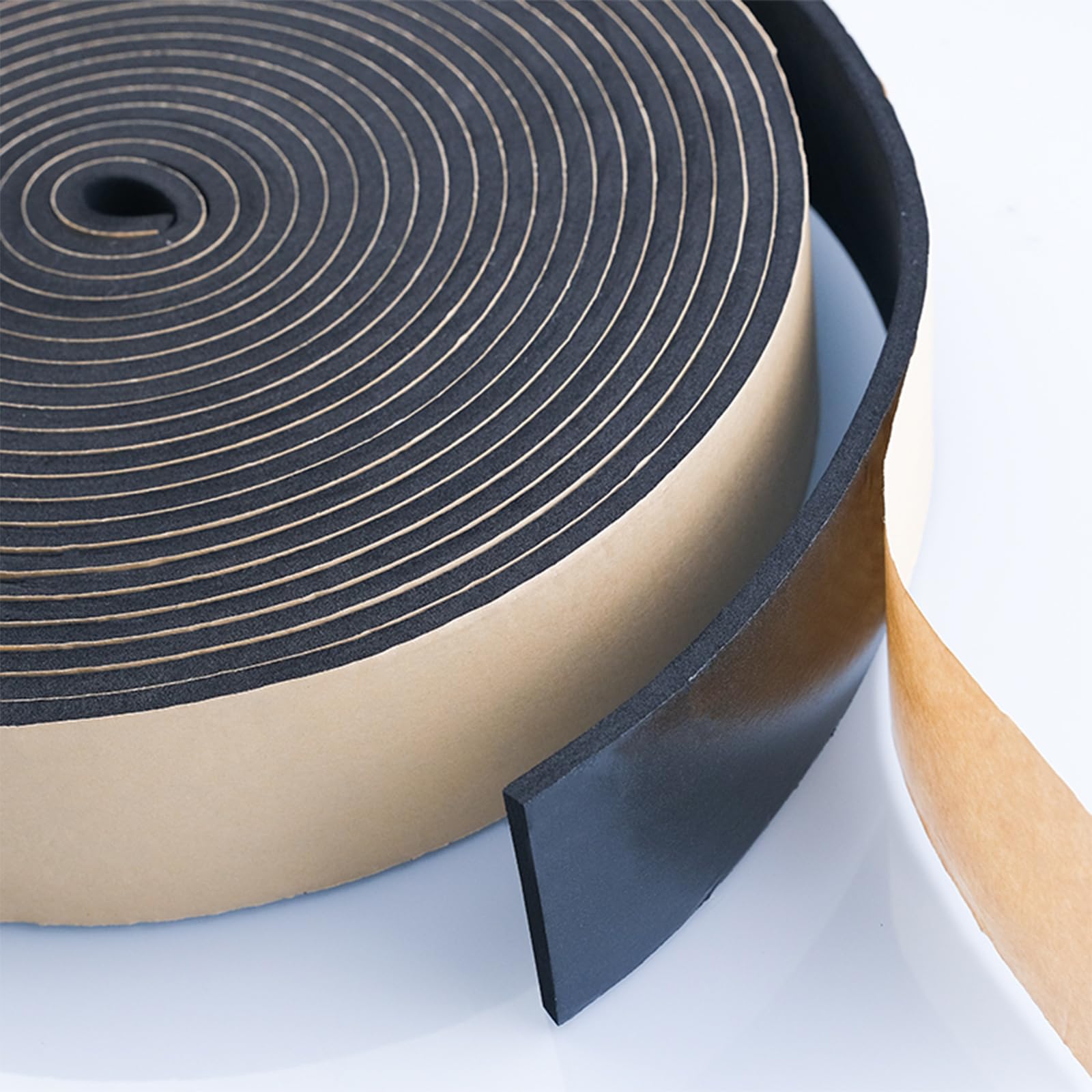 1Cinta de Espuma EPDM Autoadhesiva Sello de Goma para Sellado de Puertas Ventanas, Junta de Aislamiento para Automóviles, Protección contra el Polvo,4mm×60mm