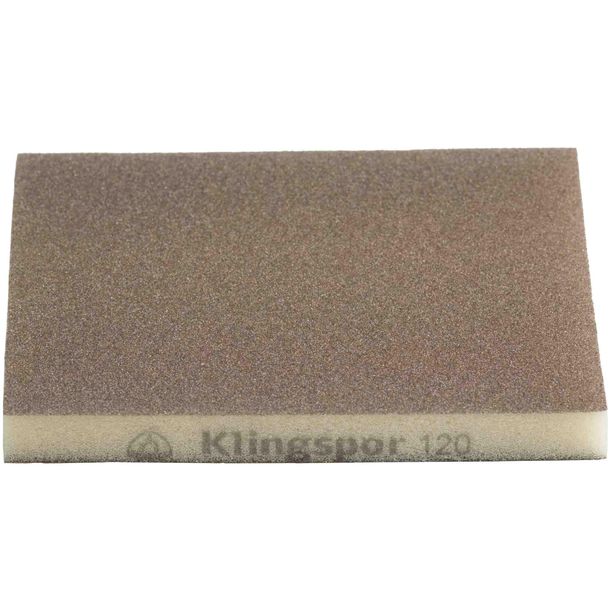 100 x Klingspor SW 501 spugne abrasive Corindone, 123 x 96 x 12,5 mm Grano 220 Art.: 125282