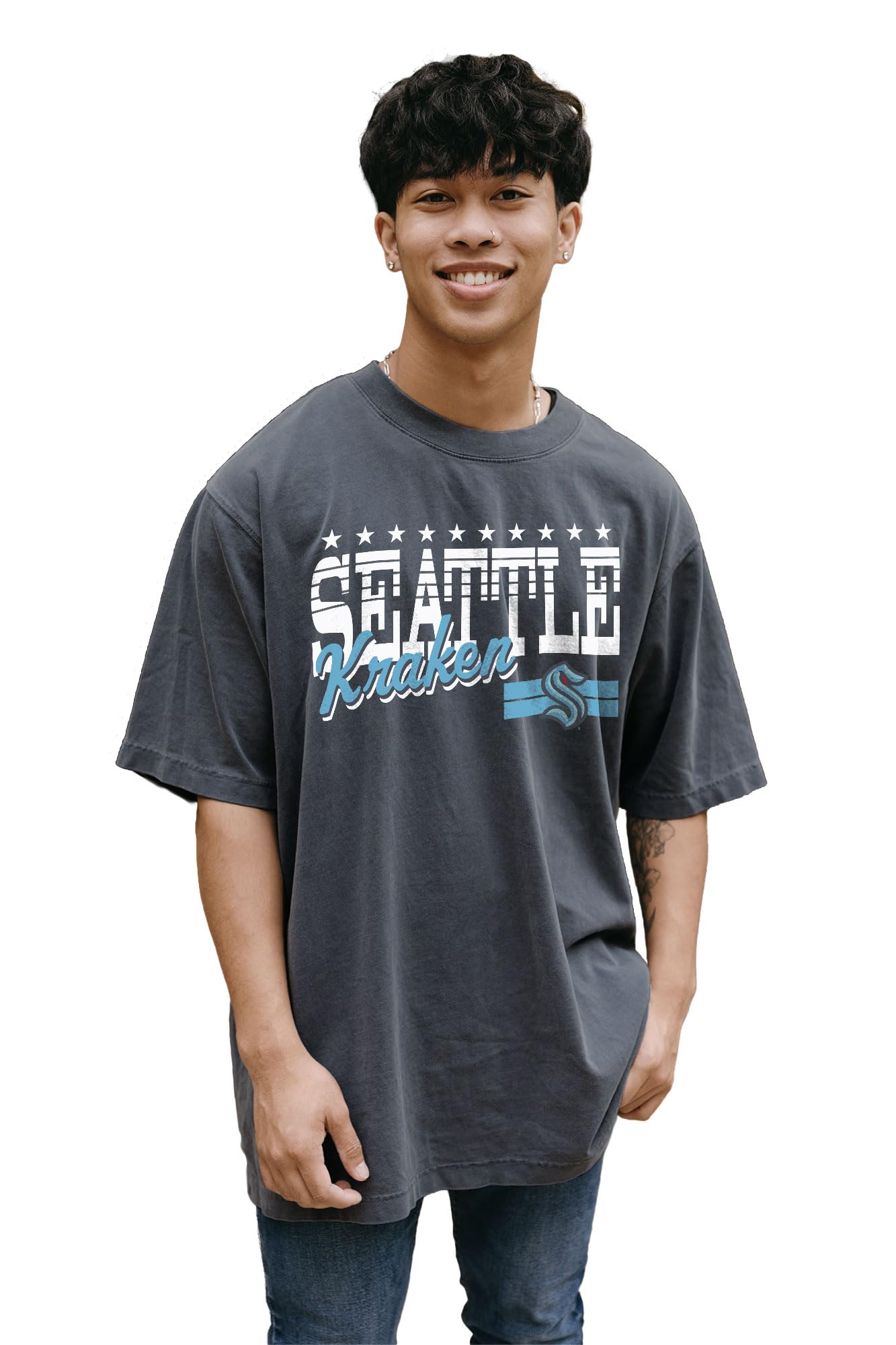 Blue 84 NHL Officially Licensed T-Shirt Throwback Team Color