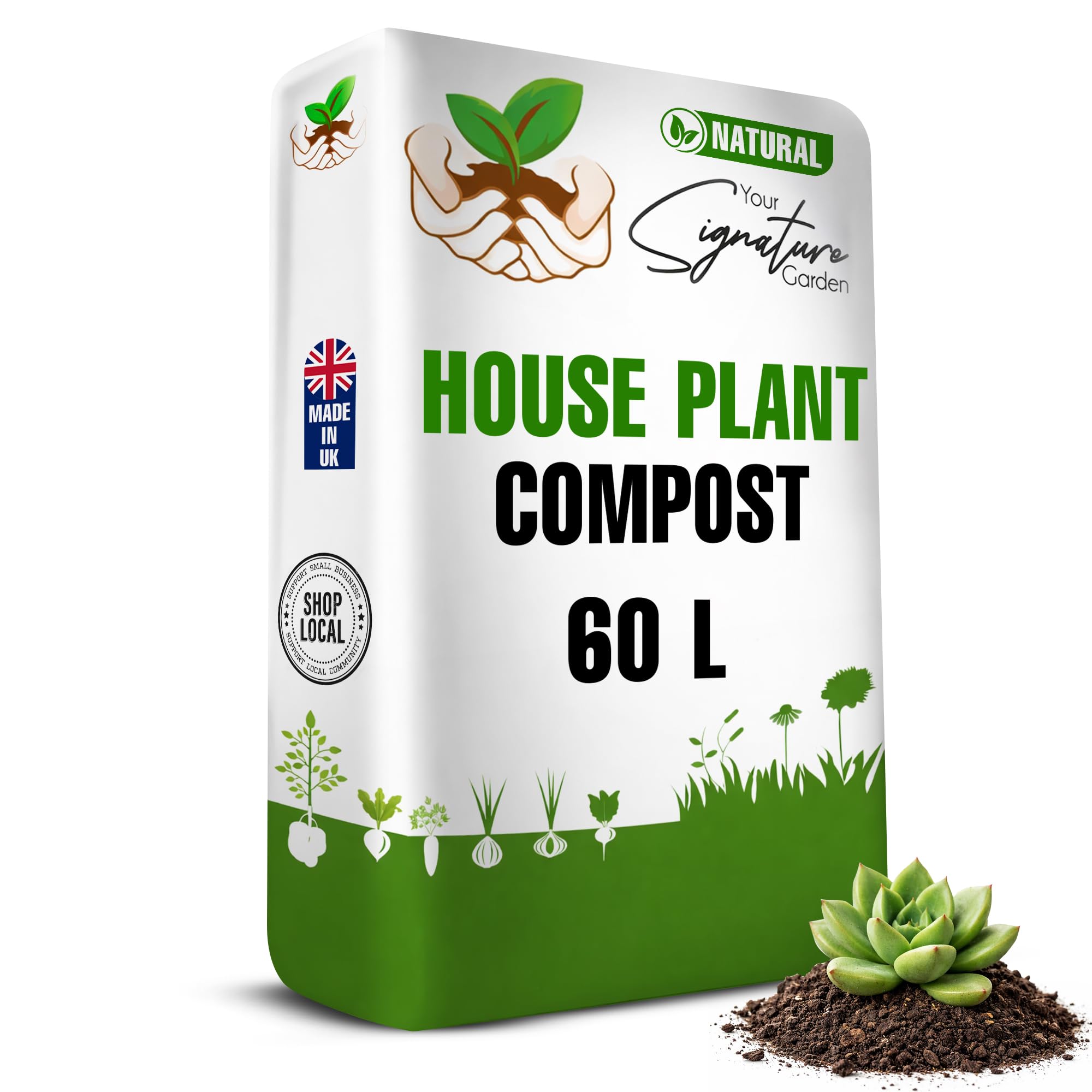 Laeto House Plant Compost 60L | Indoor & Outdoor Potting Mix | Enriched Houseplant Soil with Balanced Nutrients & Moisture Control | Perfect for Propagation & Repotting- 60 Litre Bag — image 1