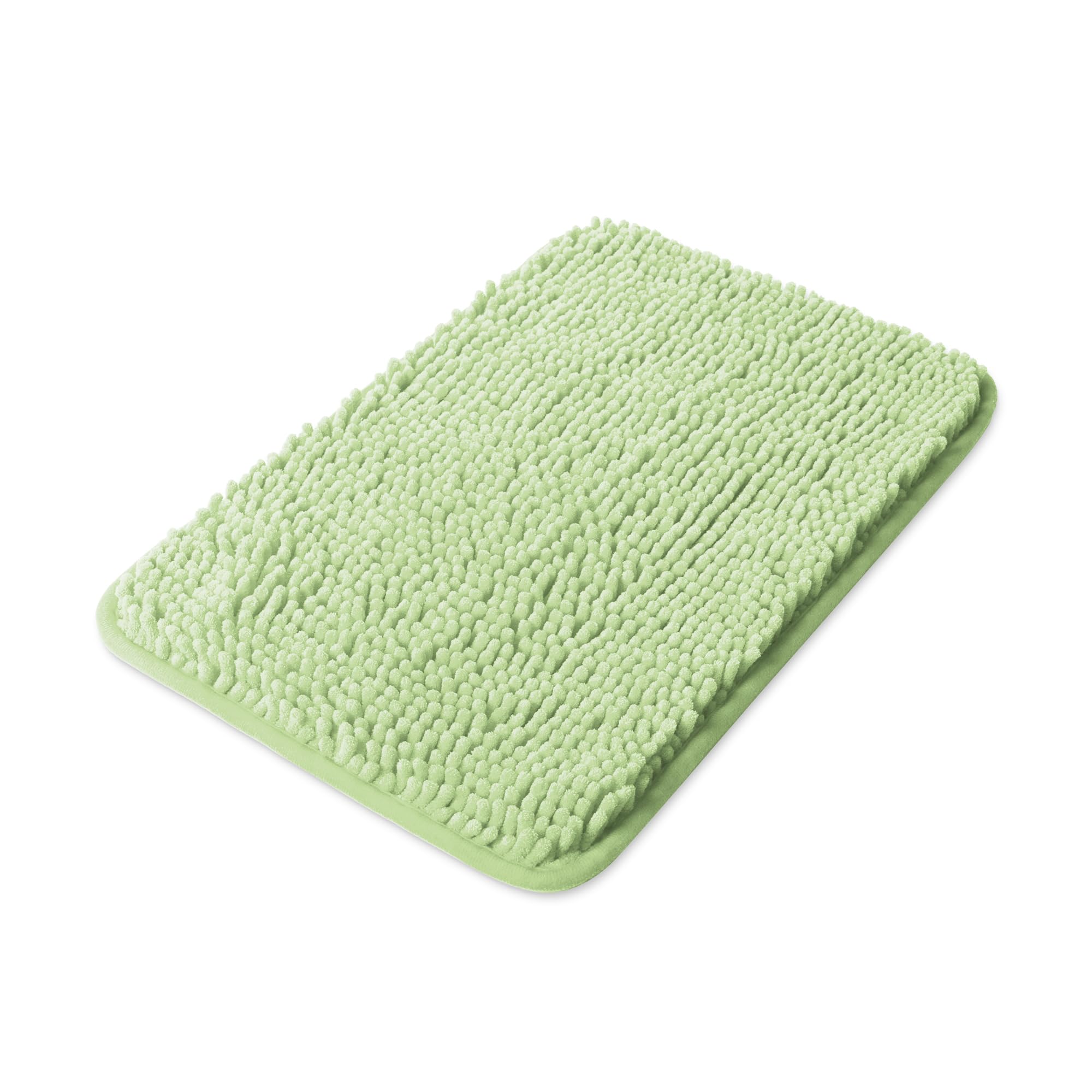Yeaban Small Bathroom Rugs 12"x18" – Thick Chenille Bath Mats | Absorbent and Washable Bath Rug Non-Slip, Plush and Soft Rugs for Bathroom, Shower, Sink(Seafoam Green) — image 1